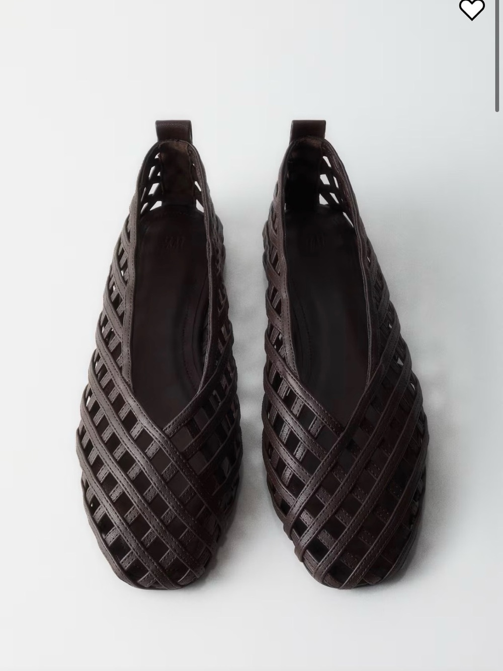 H&M Braided Ballet Flats 9 BNWT SOLD OUT ONLINE Brown Woven Flat Ballerina